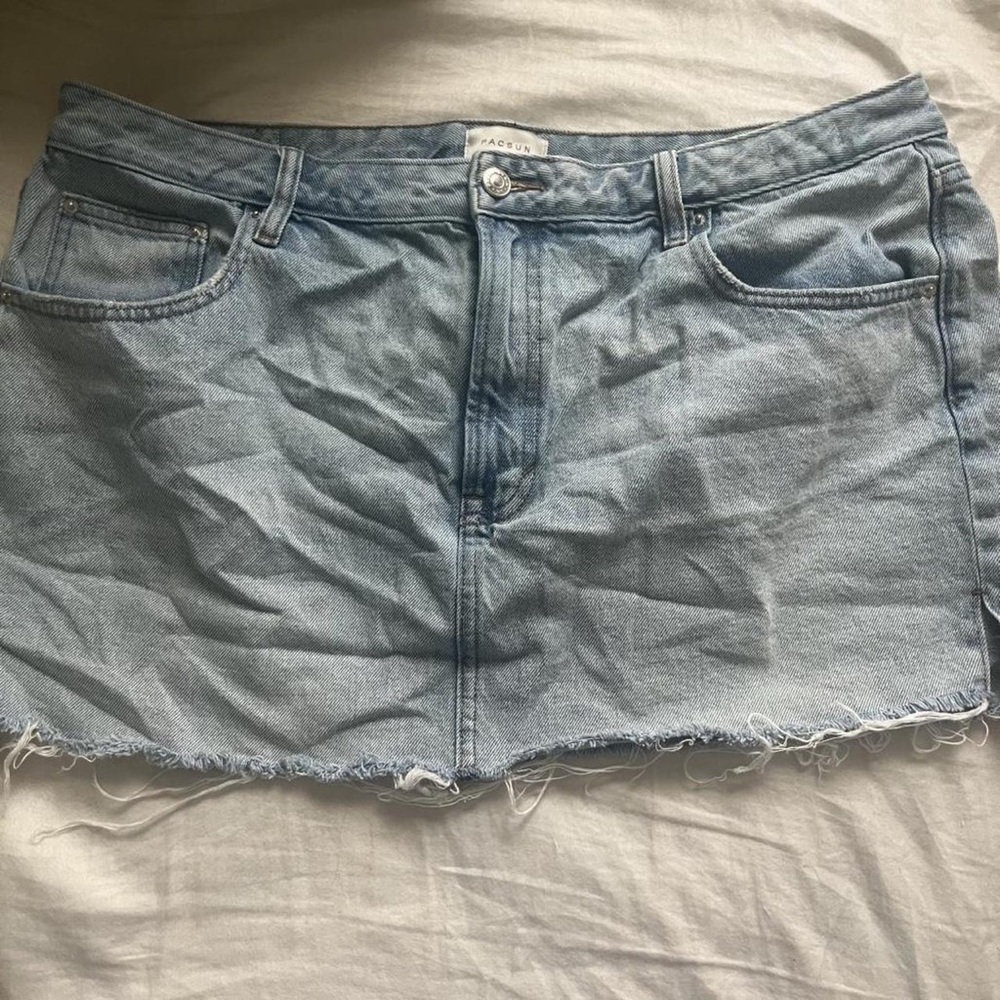 PacSun Light Blue Denim Mini Skirt
